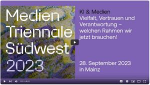 Zur Live-Aufzeichnung der Medien Triennale Südwest 2023 von OK:TV Mainz